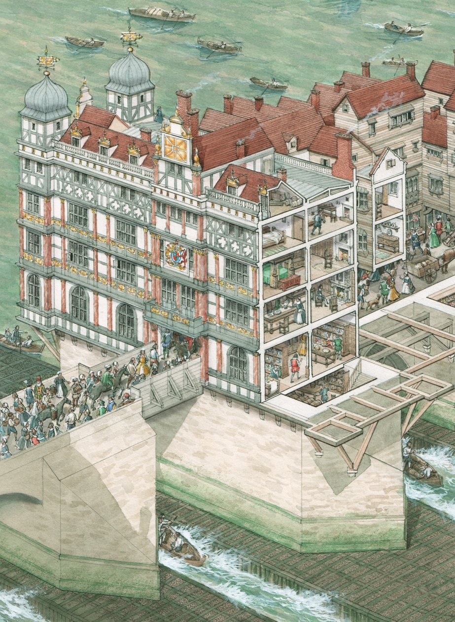 Nonsuch House på Old London Bridge av Stephen Conlin