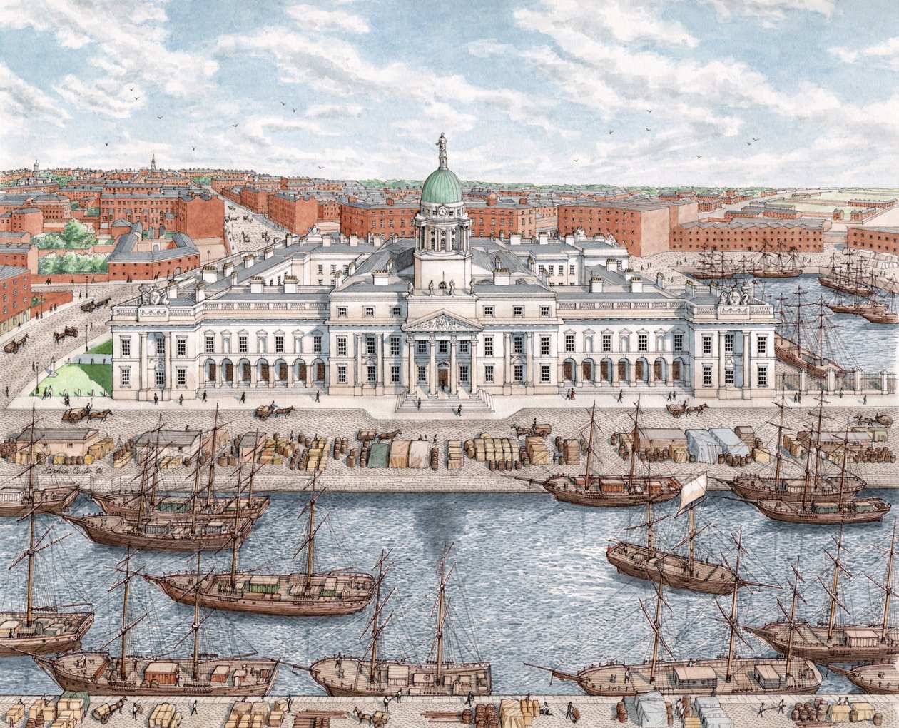 The Custom House, Dublin, Irland av Stephen Conlin