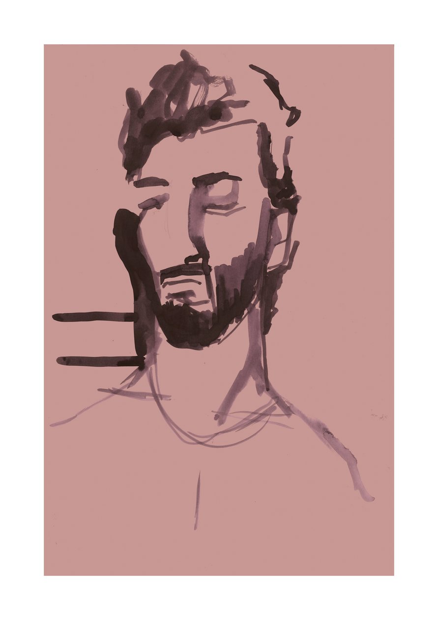 Ahmad (rosa), 2023 (digital) av Stephen Dow