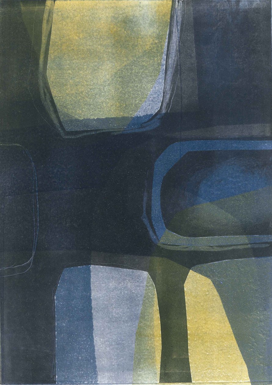 Arches Sun  Sea I, 2015 (monoprint på papper) av Stephen Dow