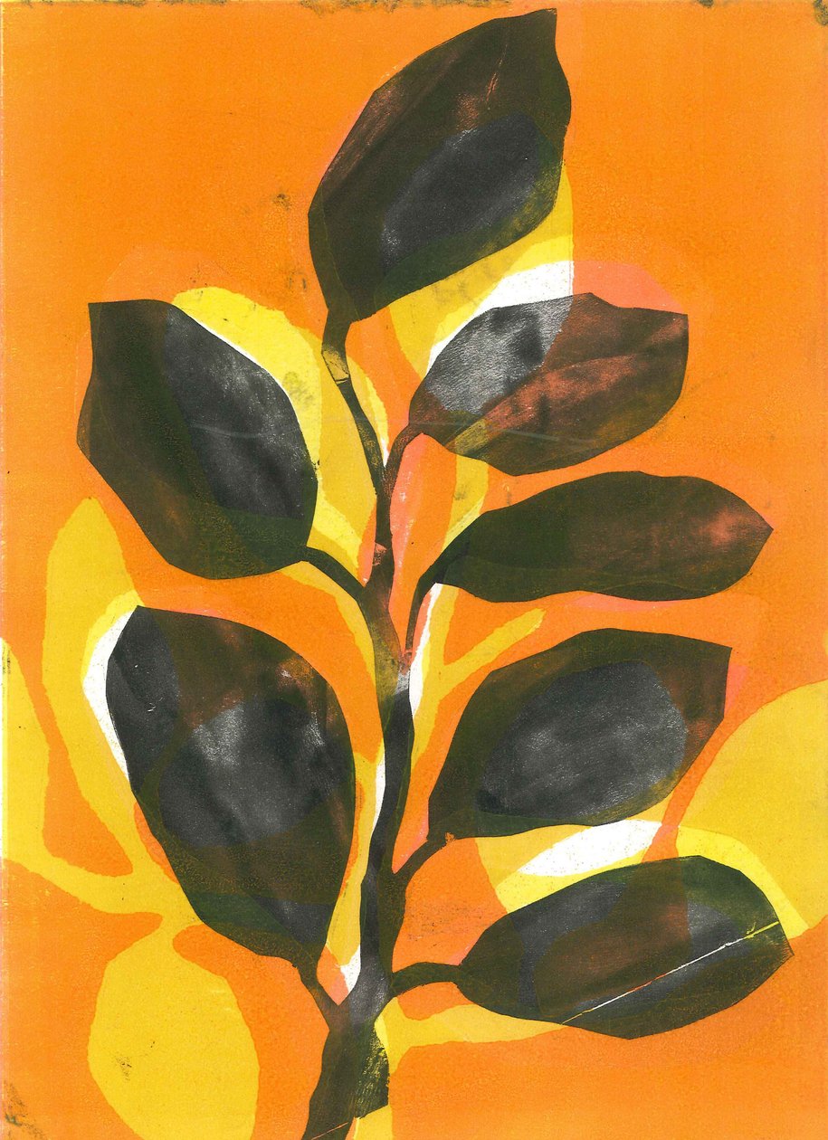 Summer Garden, 2015 (monoprint på papper) av Stephen Dow