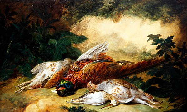 A Still-Life of Dead Game in a Landscape (olja på duk) av Stephen Elmer
