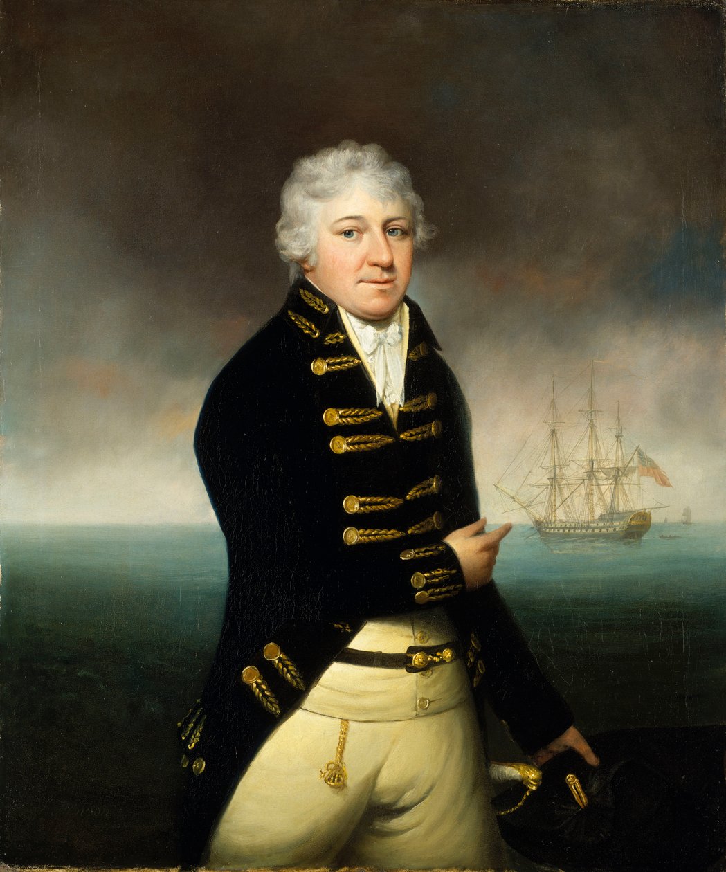 Porträtt av en kapten från Ostindiska kompaniet, ca 1800 (oljemålning) av Stephen Hewson