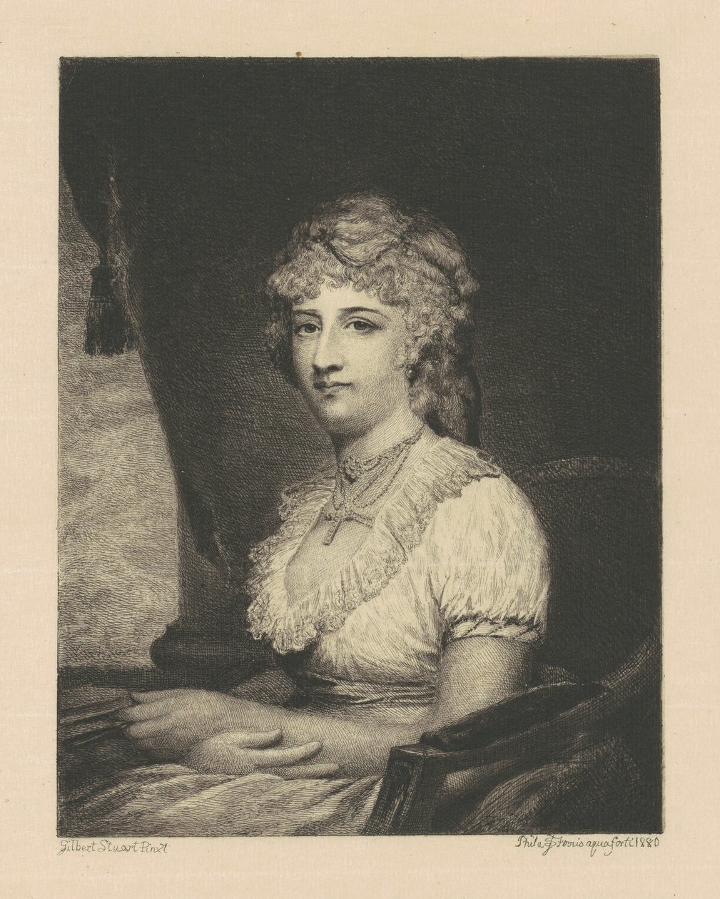 Mrs. Phillip Nicklin (Julianna Chew) av Stephen James Ferris, after Gilbert Stuart
