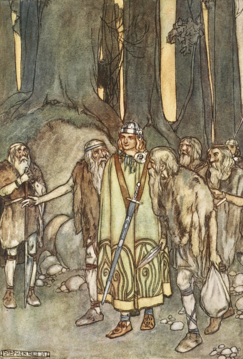 Och den natten var det fest och glädje i den ensamma hyddan, illustration från 