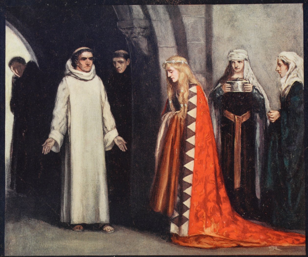 Sankt Bernard och hans syster Hombeline, illustration från 