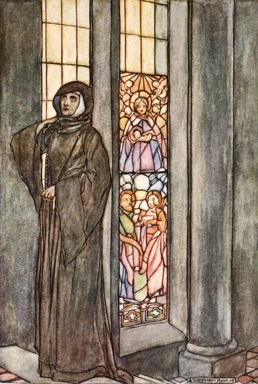 "Hon hörde sitt eget namn ropas om och om igen", c1910. av Stephen Reid