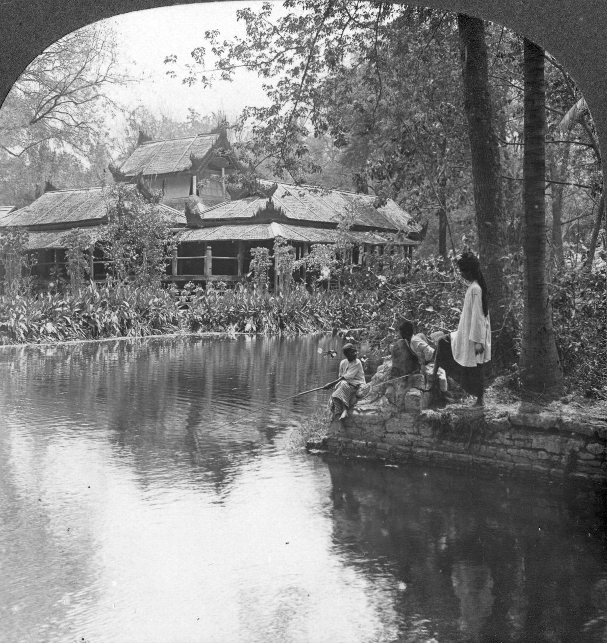 South Garden Palace i Fort, Mandalay, Burma, 1908 av Stereo Travel Co