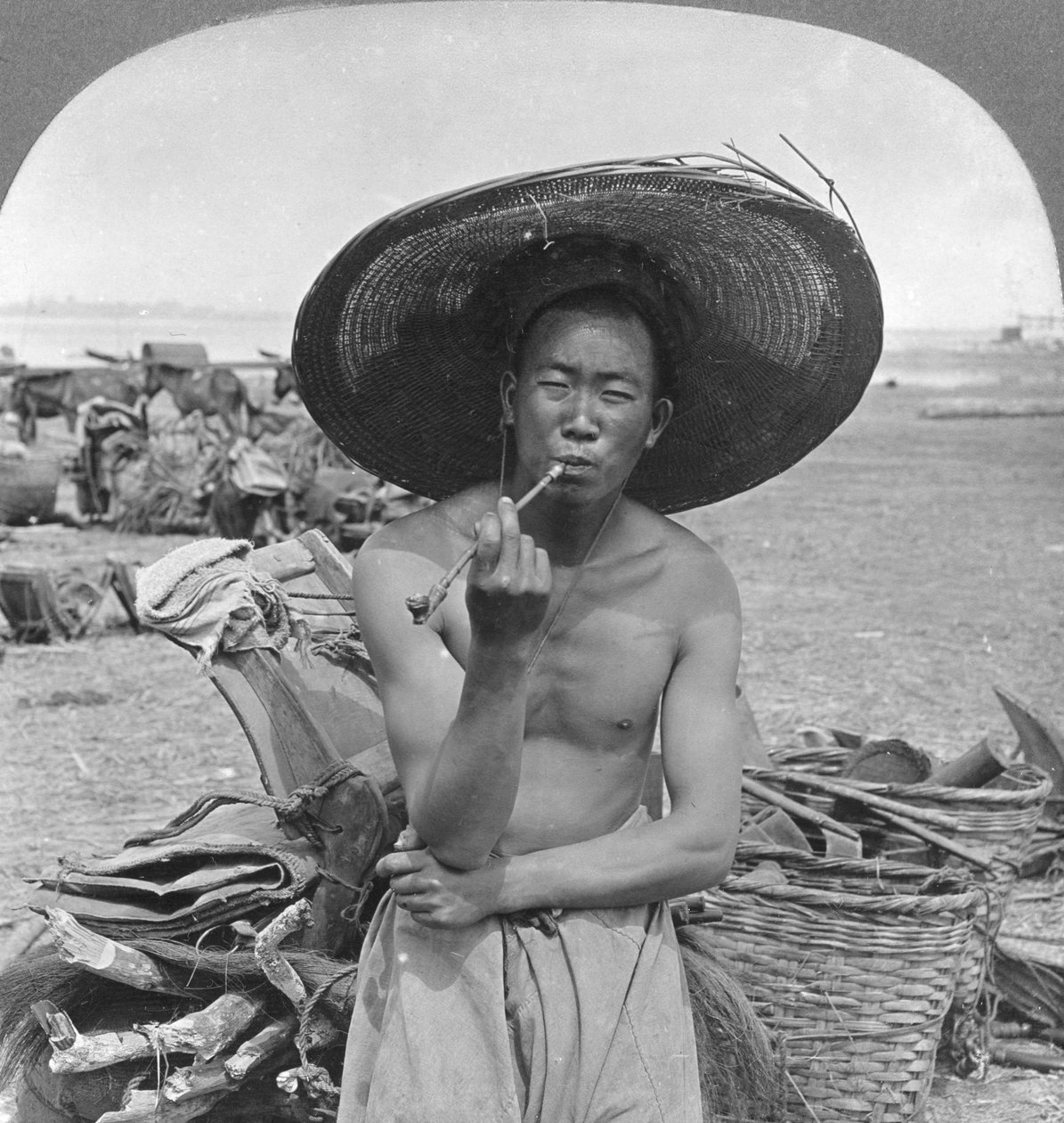 Typisk kineser, Bhamo, Burma, 1908 av Stereo Travel Co