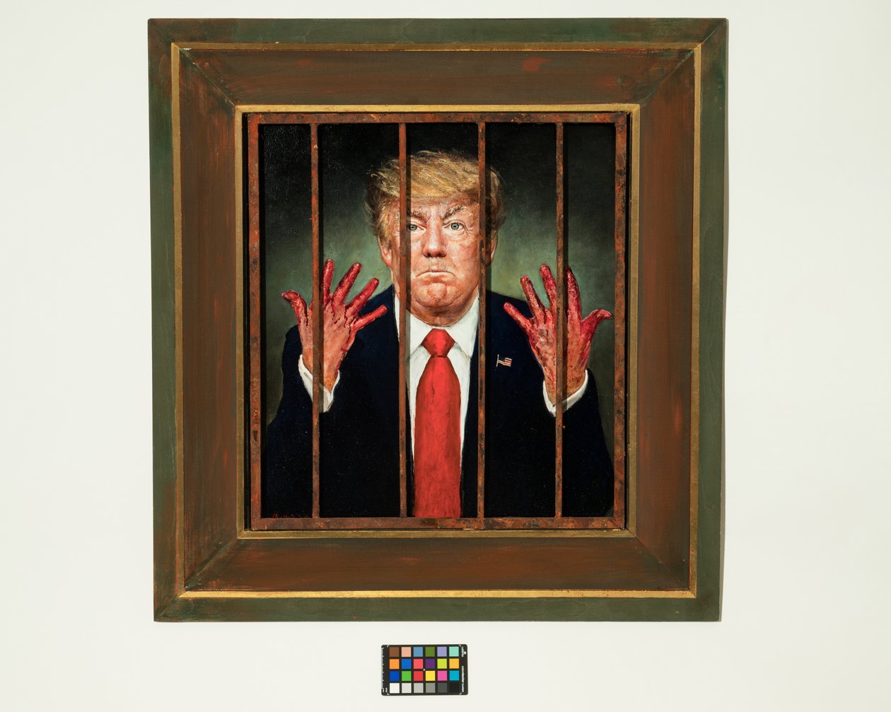 Trump Convicted, 2020 (olja på pannå) av Steven Skollar