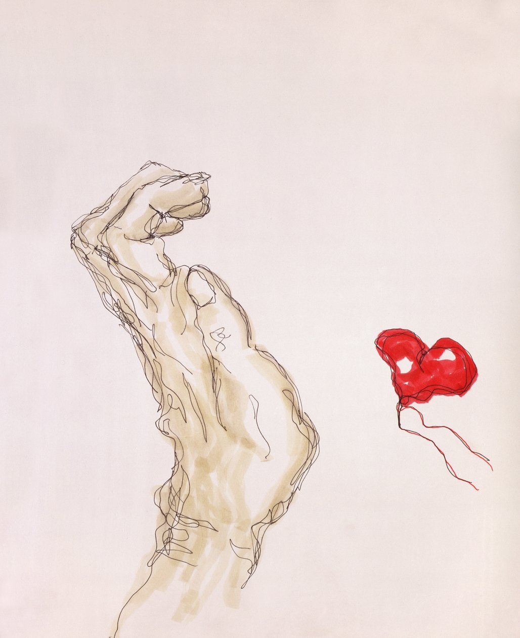 Afraid of love, 2006 (penna och bläck) av Stevie Taylor
