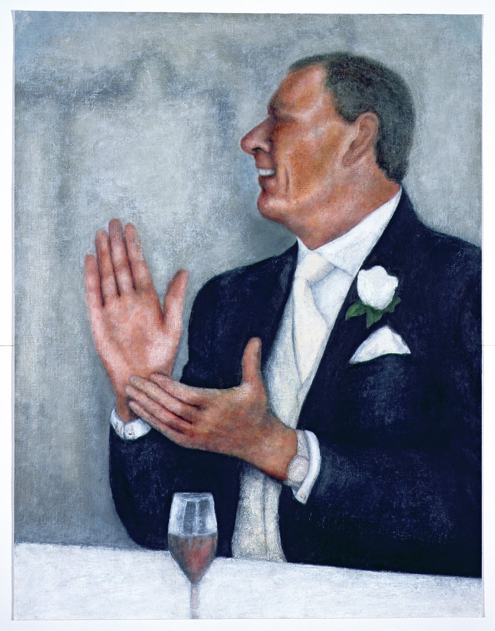 Felicitations, 2007 (olja över kol på papper) av Stevie Taylor