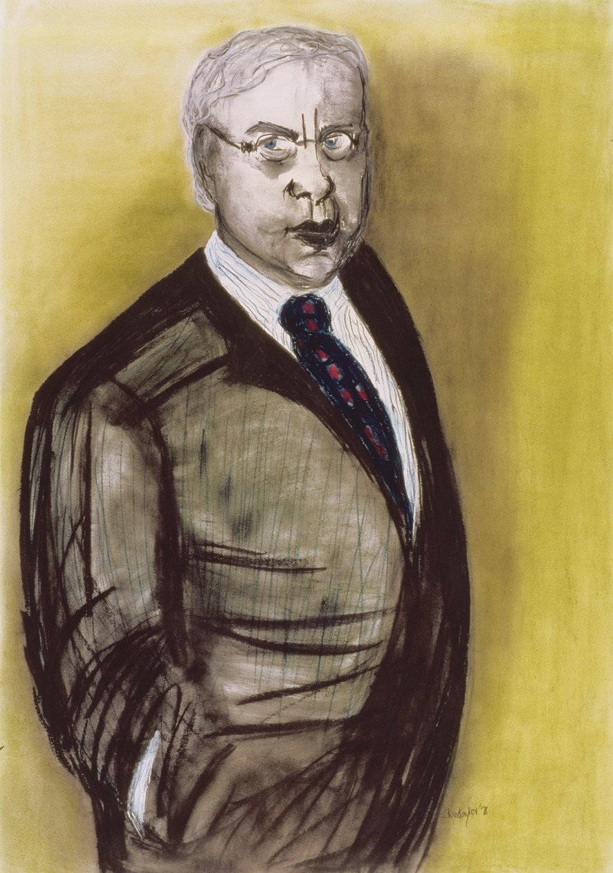 The Lawyer, 1998 (pastell och kol på papper) av Stevie Taylor