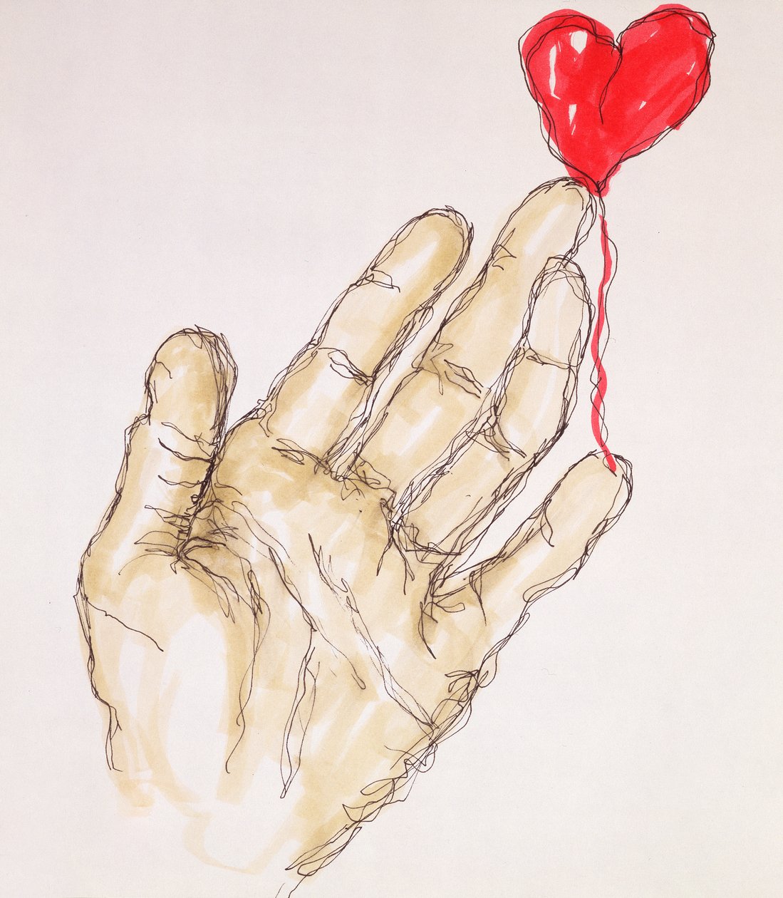 Touch Me, 1996 (penna & wc på papper) av Stevie Taylor