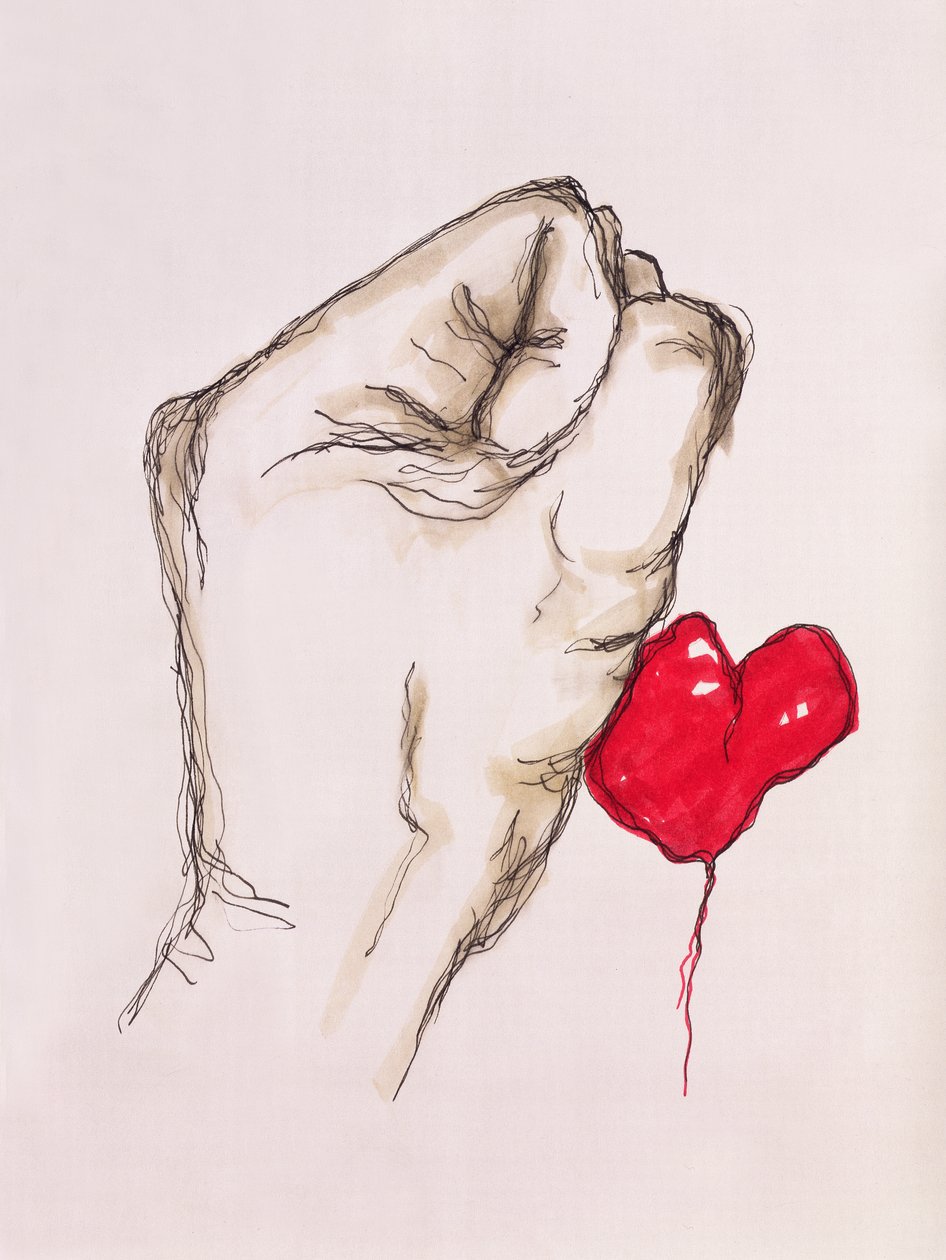 Tough Love, 1996 (penna och bläck) av Stevie Taylor
