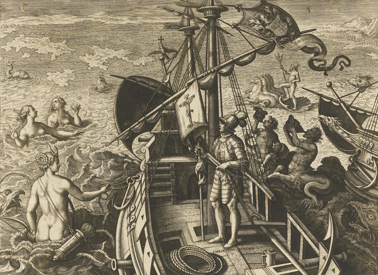 Christopher Columbus Discovery of the Ligurian Americas av Stradanus