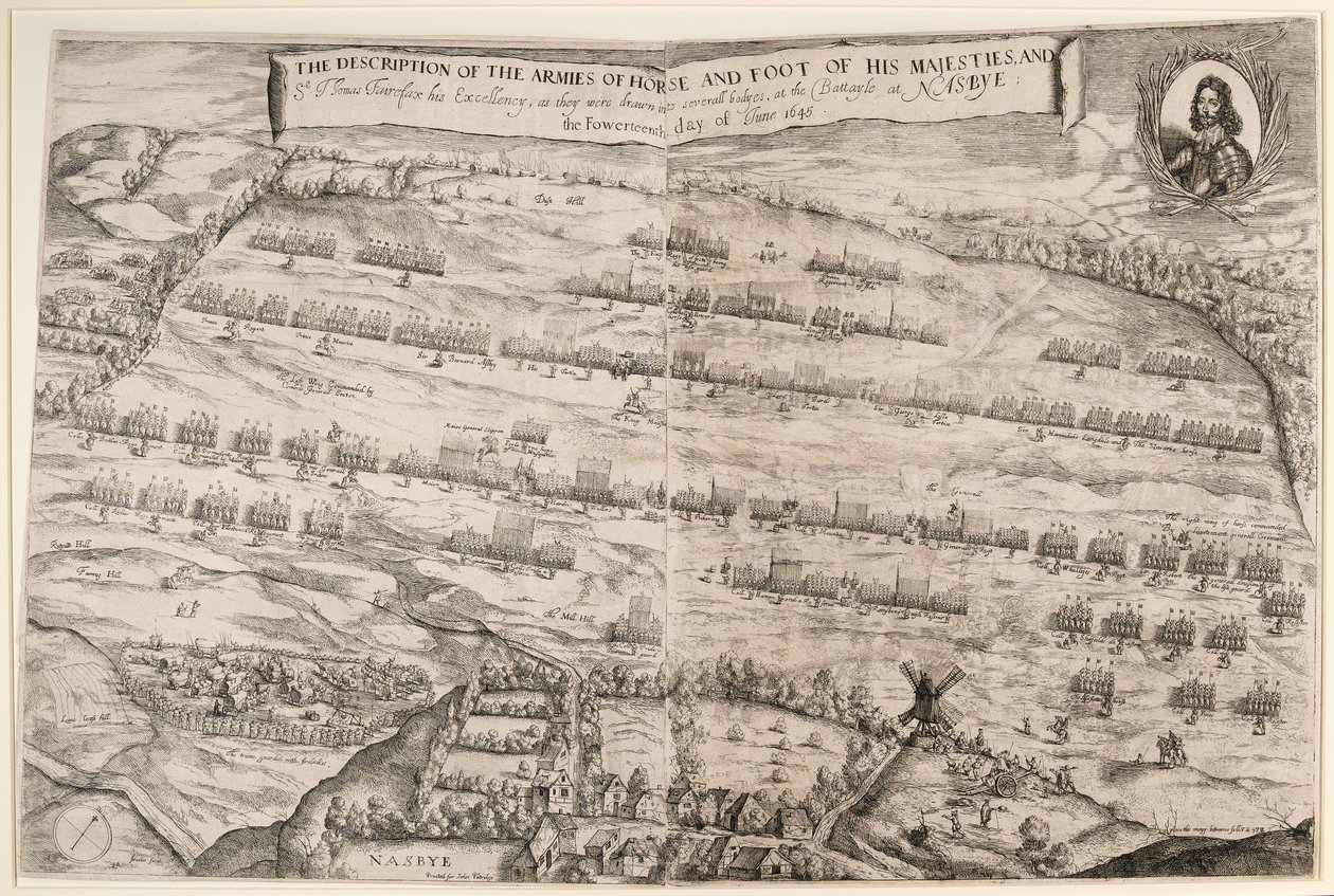 Beskrivning av Hans Majestäts Häst- och Fotarméer och Sir Thomas Fairefax; den Fowertonde dagen i juni 1645 av Streeter