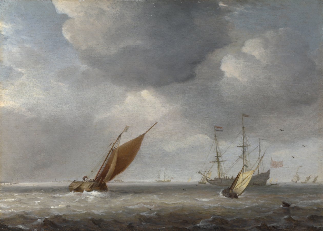 Small Dutch Vessels in a Breeze av Willem van de Velde the Younger