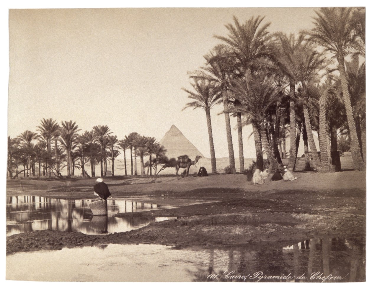 Pyramid i Egypten, ca 1900 (foto) av Studio Bonfils