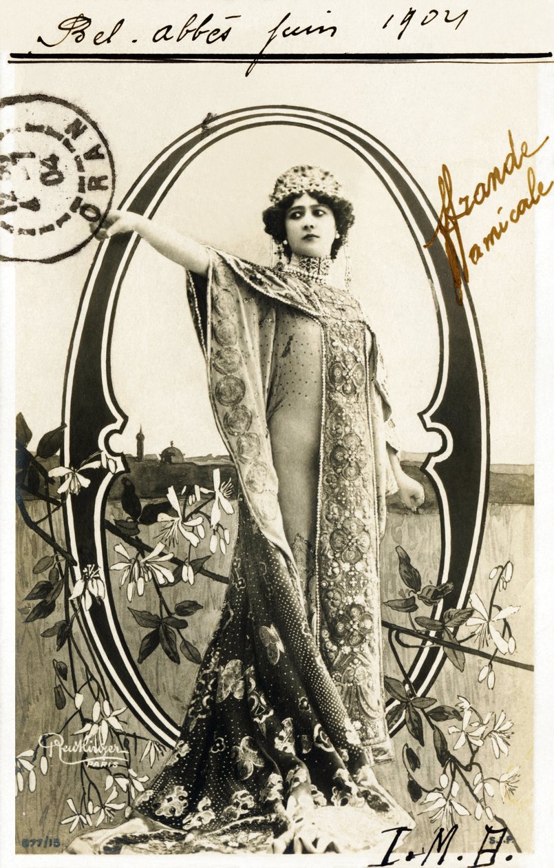 O a : Anna Held, polskt ursprung, sångerska och dansare från la Belle Epoque - Alfabet i vykort av Studio Reutlinger