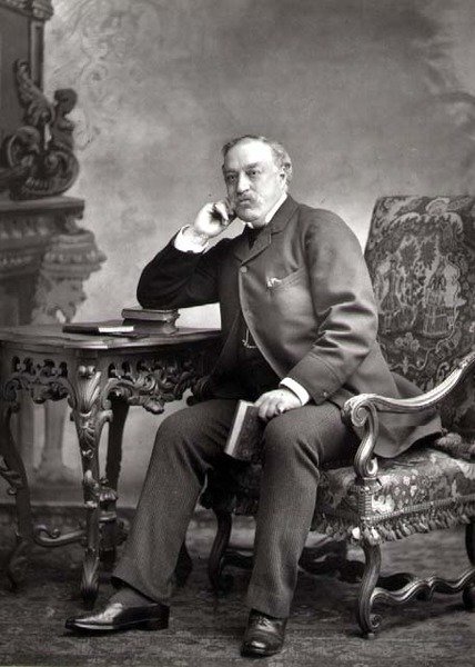 Edmund Yates (1831-94), journalist och romanförfattare, porträttfotografi (s/v-foto) av Studio Walery