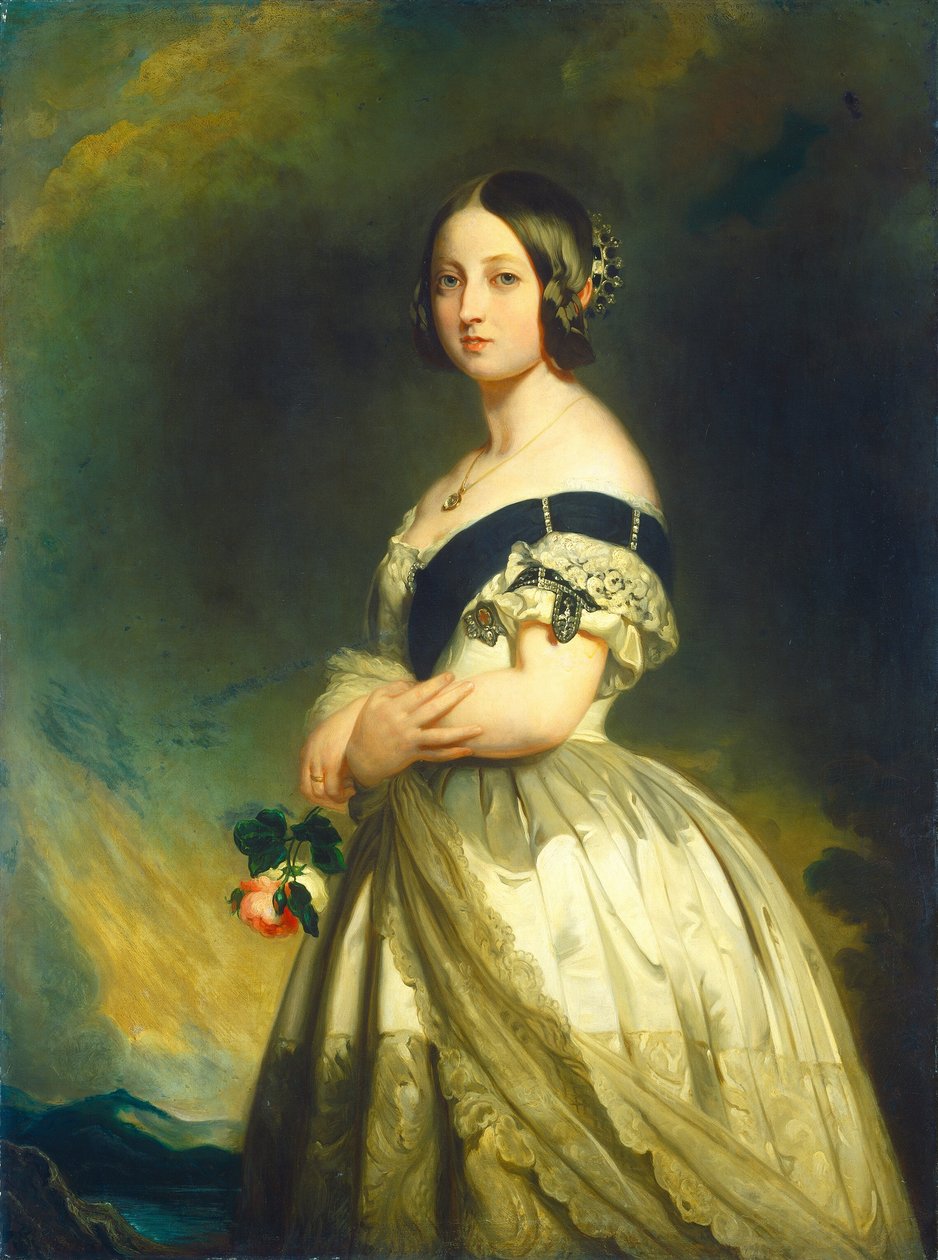 Drottning Victoria av Studio of Franz Xaver Winterhalter