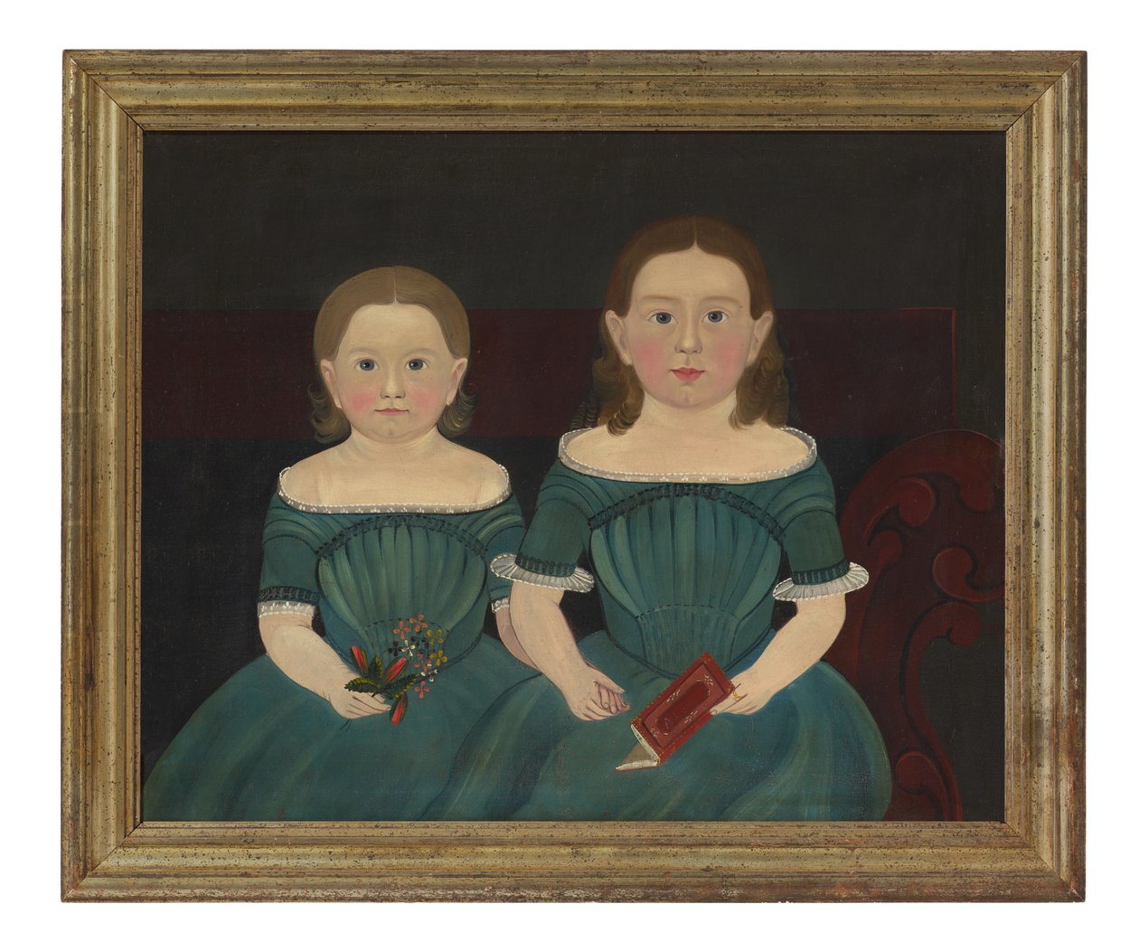 Mary och Elizabeth Hathaway, ca 1849 (olja på duk) av Sturtevant J. Hamblin