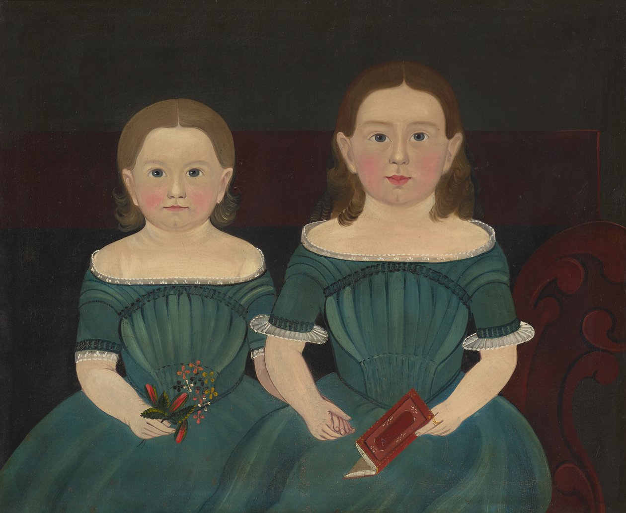 Mary och Elizabeth Hathaway, ca 1849 (olja på duk) av Sturtevant J. Hamblin