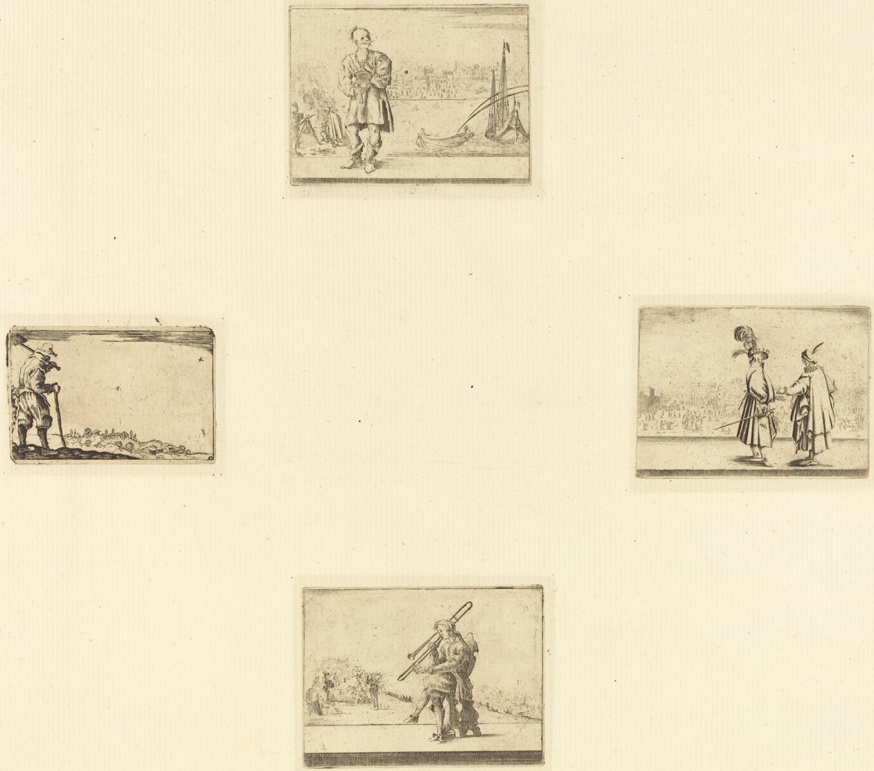 Etsningsark av Style of Jacques Callot