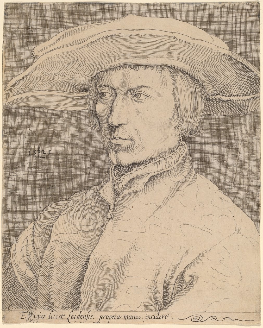 Självporträtt av Style of Lucas van Leyden after Albrecht Dürer