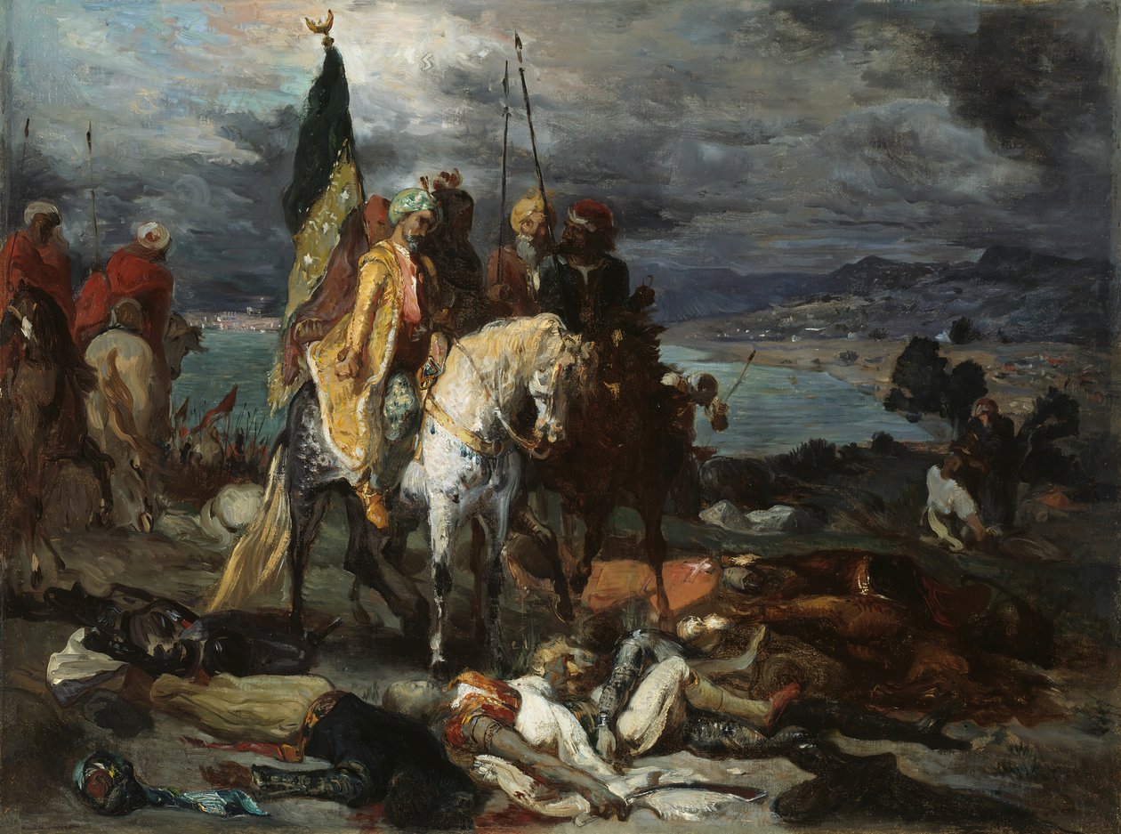Saracener och korsfarare, ca. 1846. av Style of Théodore Chassériau.