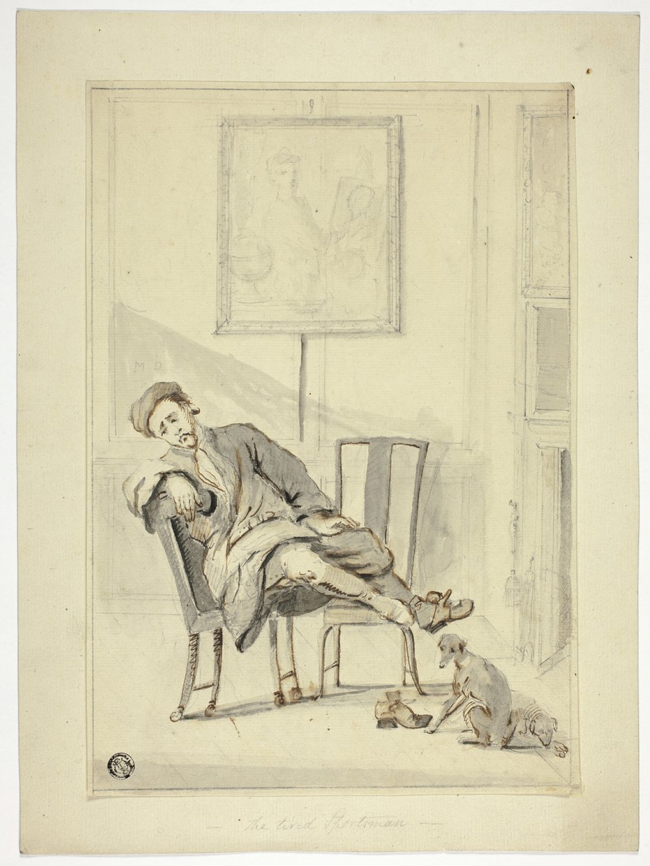 Den trötta sportutövaren av Style of William Hogarth