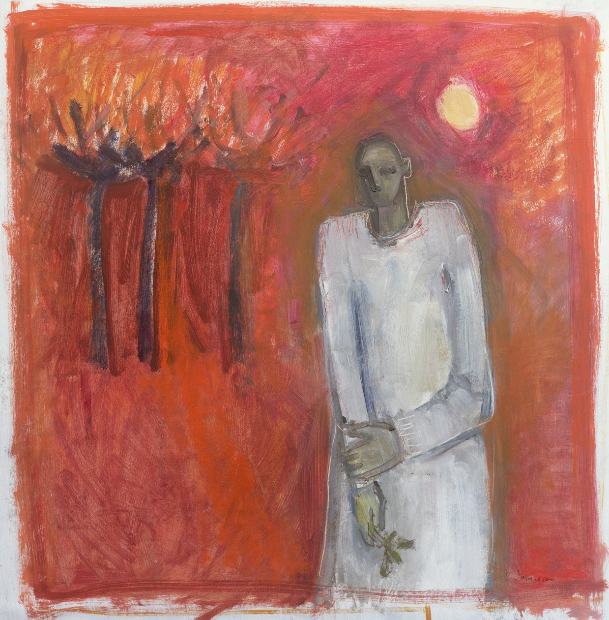 Peace Angel, 2002 (akryl på papper) av Sue Jamieson