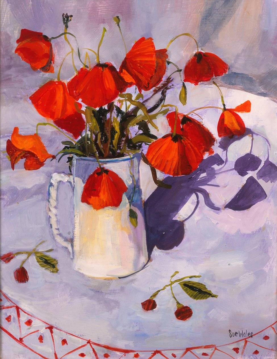 Sun lit vallmo, 2003, av Sue Wales
