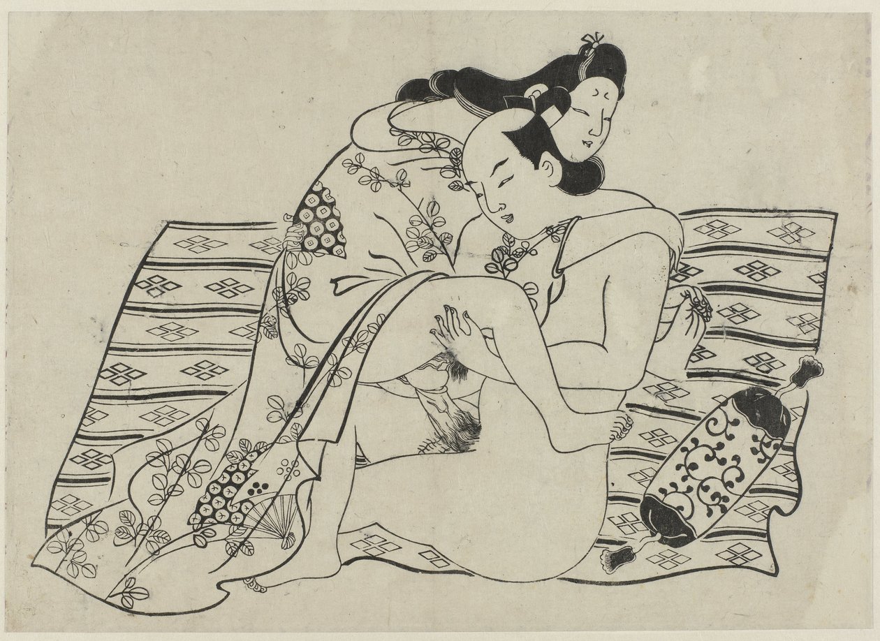Erotisk show Hana ni Yosurukyo (serietitel) av Sugimura Jihei (attributed to)