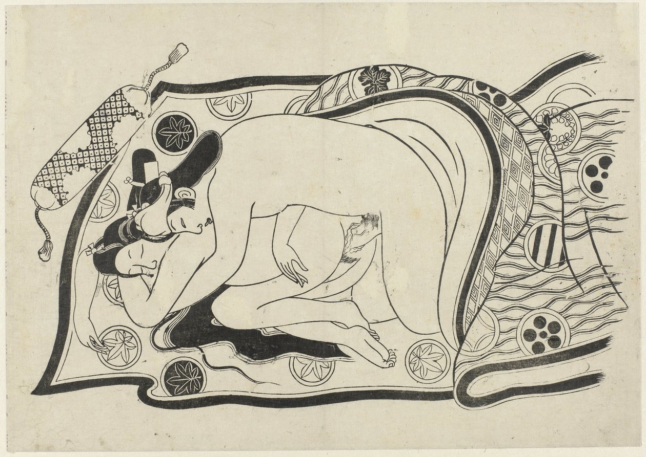 Erotisk show Hana ni Yosurukyo (serietitel) av Sugimura Jihei (attributed to)