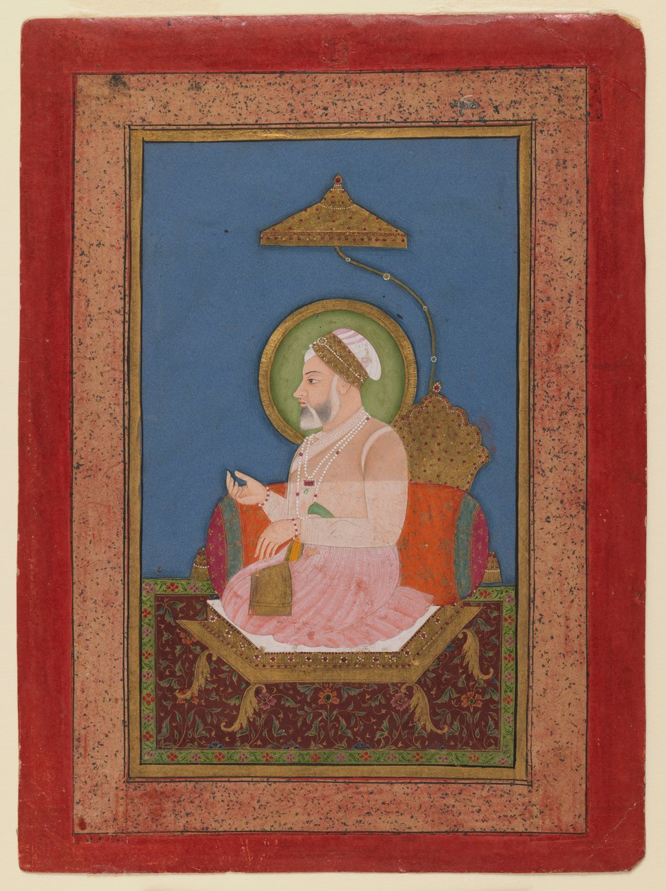 Kejsar Alamgir II, ca 1756 (ogenomskinlig wc på papper) av Sukha Luhar