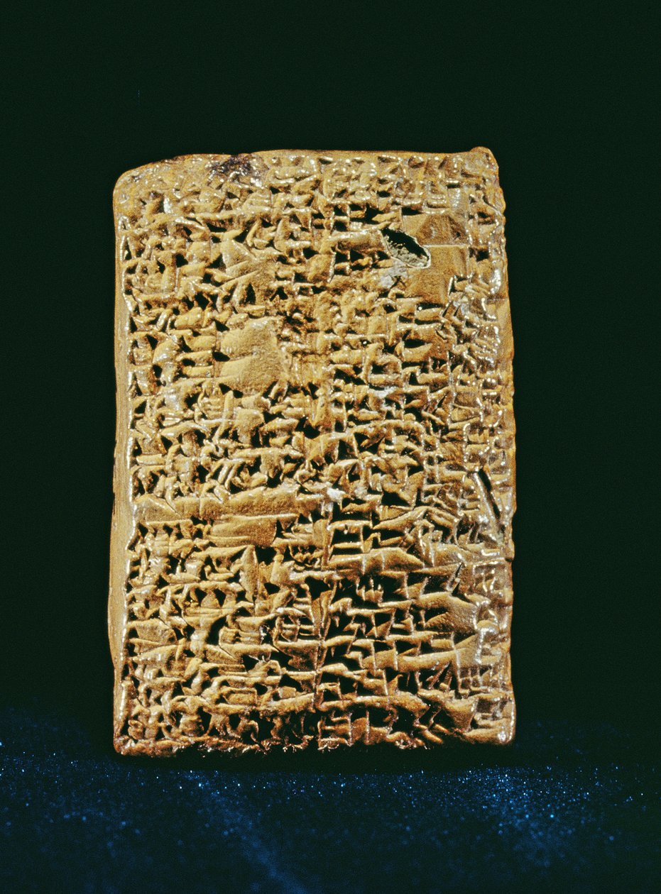 Kuneiform Tablet (lera) av Sumerian