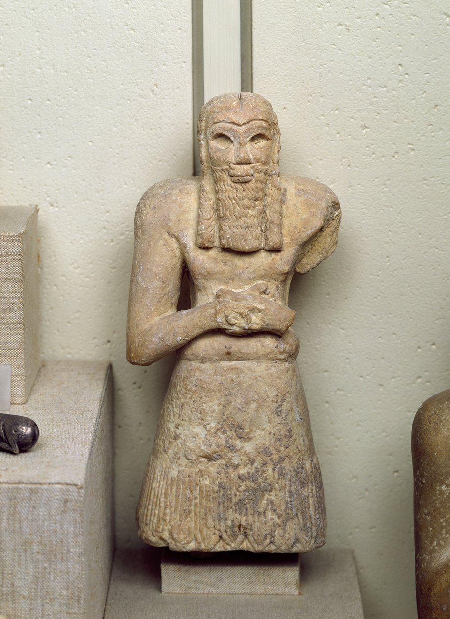 Staty av Ginak, Prince of Edin, från Irak, 2800-2300 f.Kr. av Sumerian