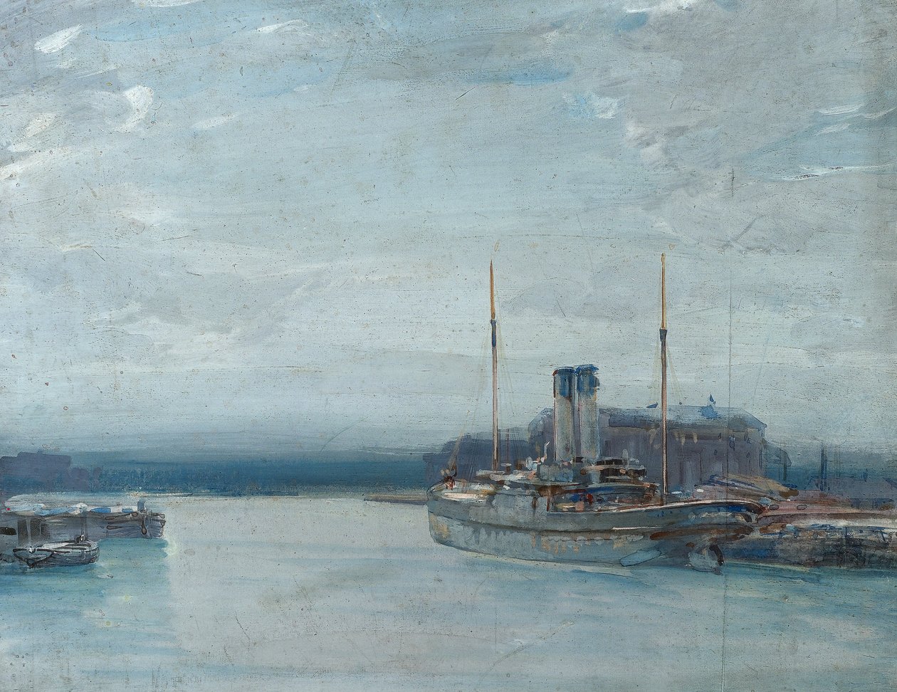 Twilight, ca 1910 (olja på panel) av Sunderland Rollinson