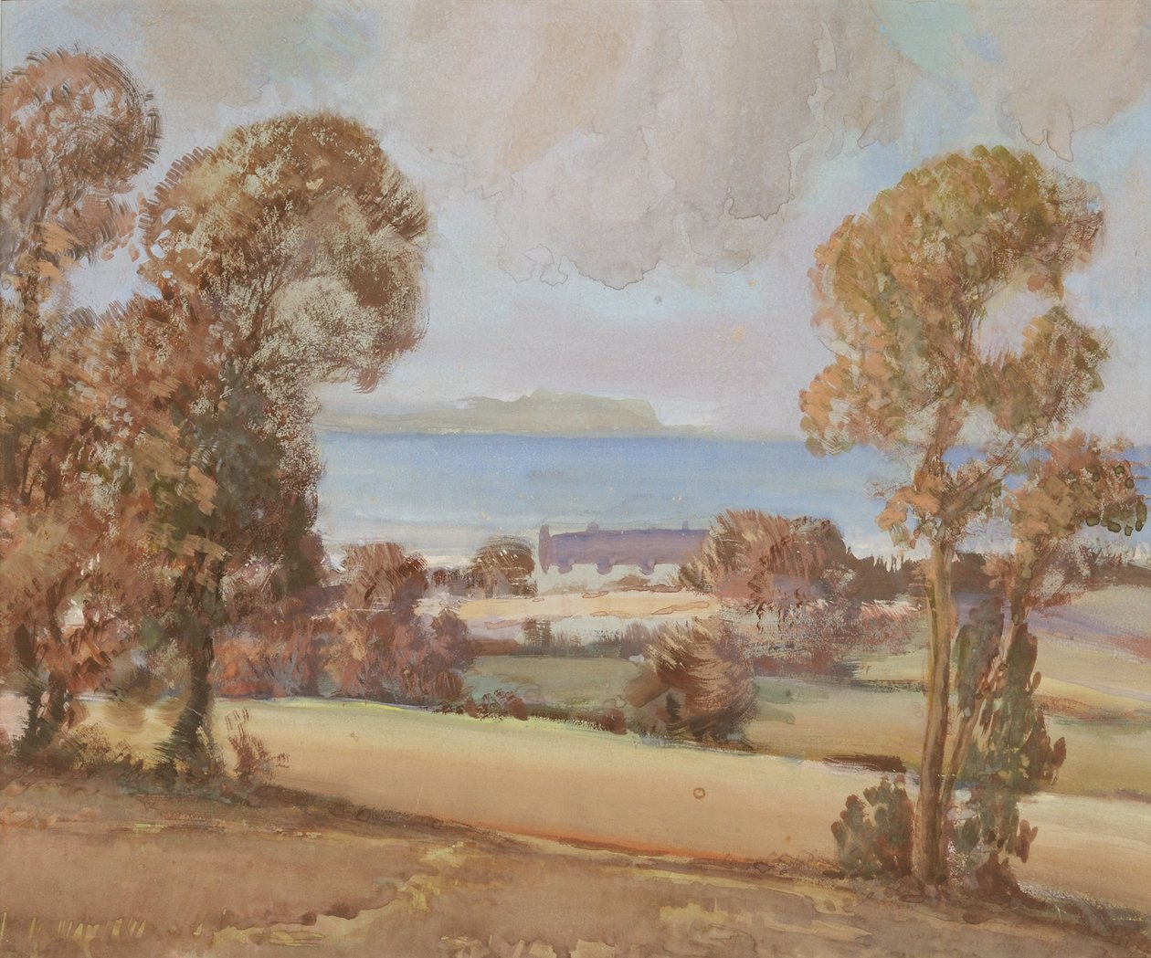 Scarborough Bay (akvarell på papper) av Sunderland Rollison