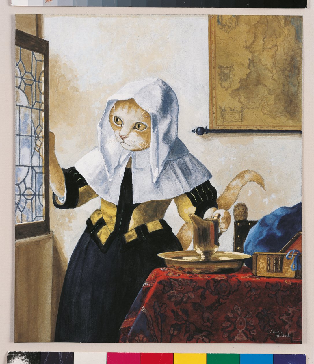 Illustration från Cats Galore! Ett kompendium över kultiverade katter (pub. 2015) av Susan Herbert
