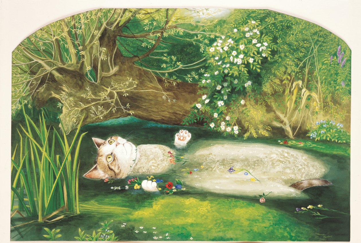 Illustration från Cats Galore! Ett kompendium över kultiverade katter (pub. 2015) av Susan Herbert