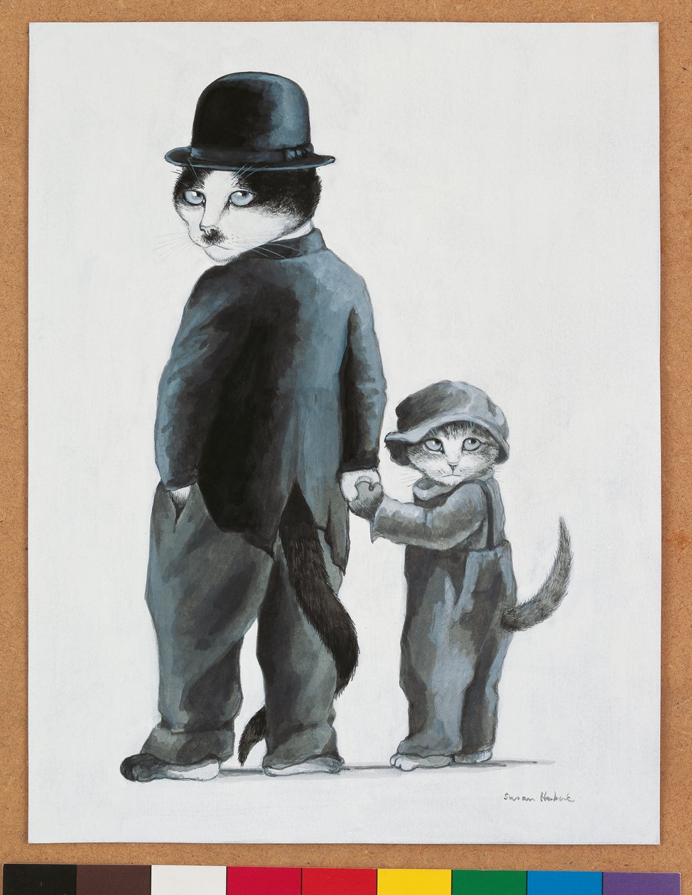 Illustration från Cats Galore! Ett kompendium över kultiverade katter (pub. 2015) av Susan Herbert