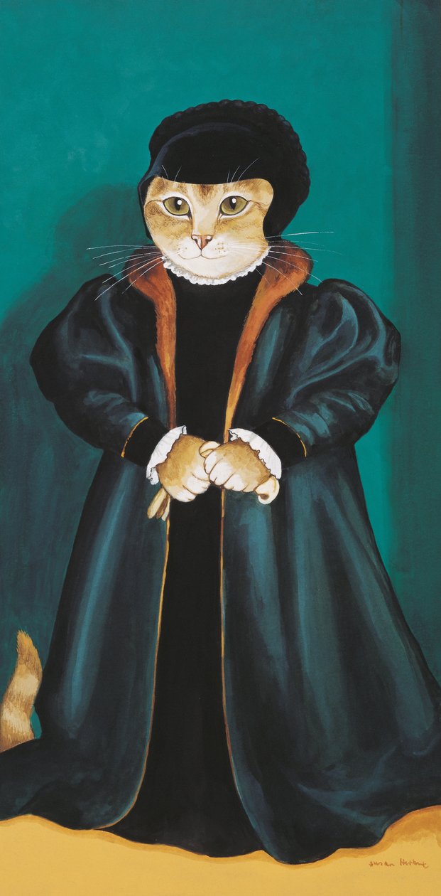 Illustration från Cats Galore! Ett kompendium över kultiverade katter (pub. 2015) av Susan Herbert