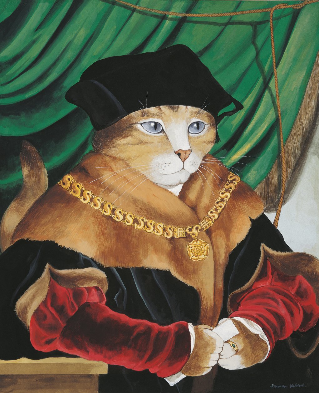 Illustration från Cats Galore! Ett kompendium över kultiverade katter (pub. 2015) av Susan Herbert