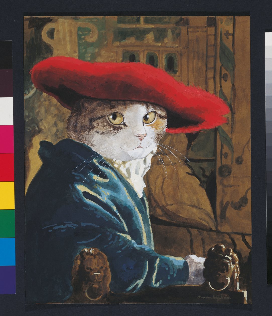 Illustration från Cats Galore! Ett kompendium över kultiverade katter (pub. 2015) av Susan Herbert