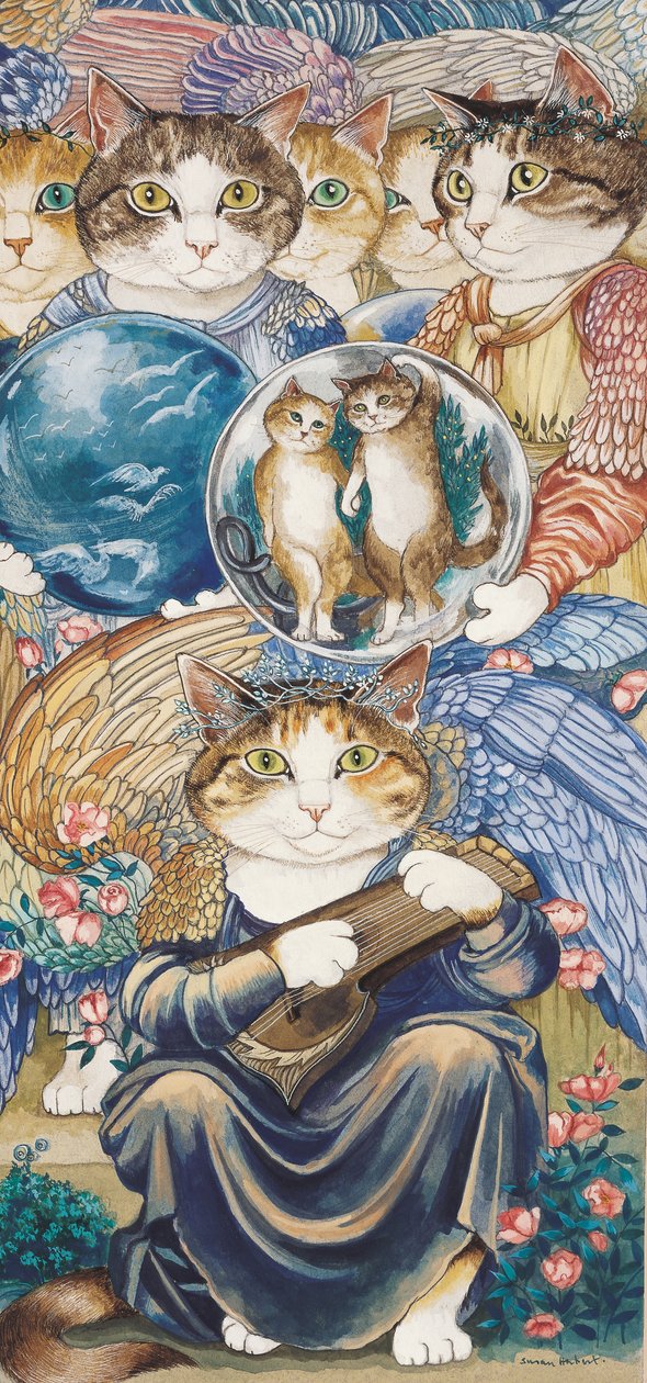 Illustration från Cats Galore! Ett kompendium över kultiverade katter (pub. 2015) av Susan Herbert