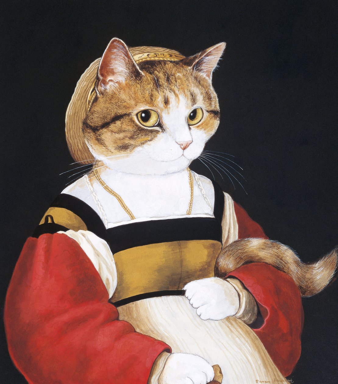 Illustration från Cats Galore! Ett kompendium över kultiverade katter (pub. 2015) av Susan Herbert