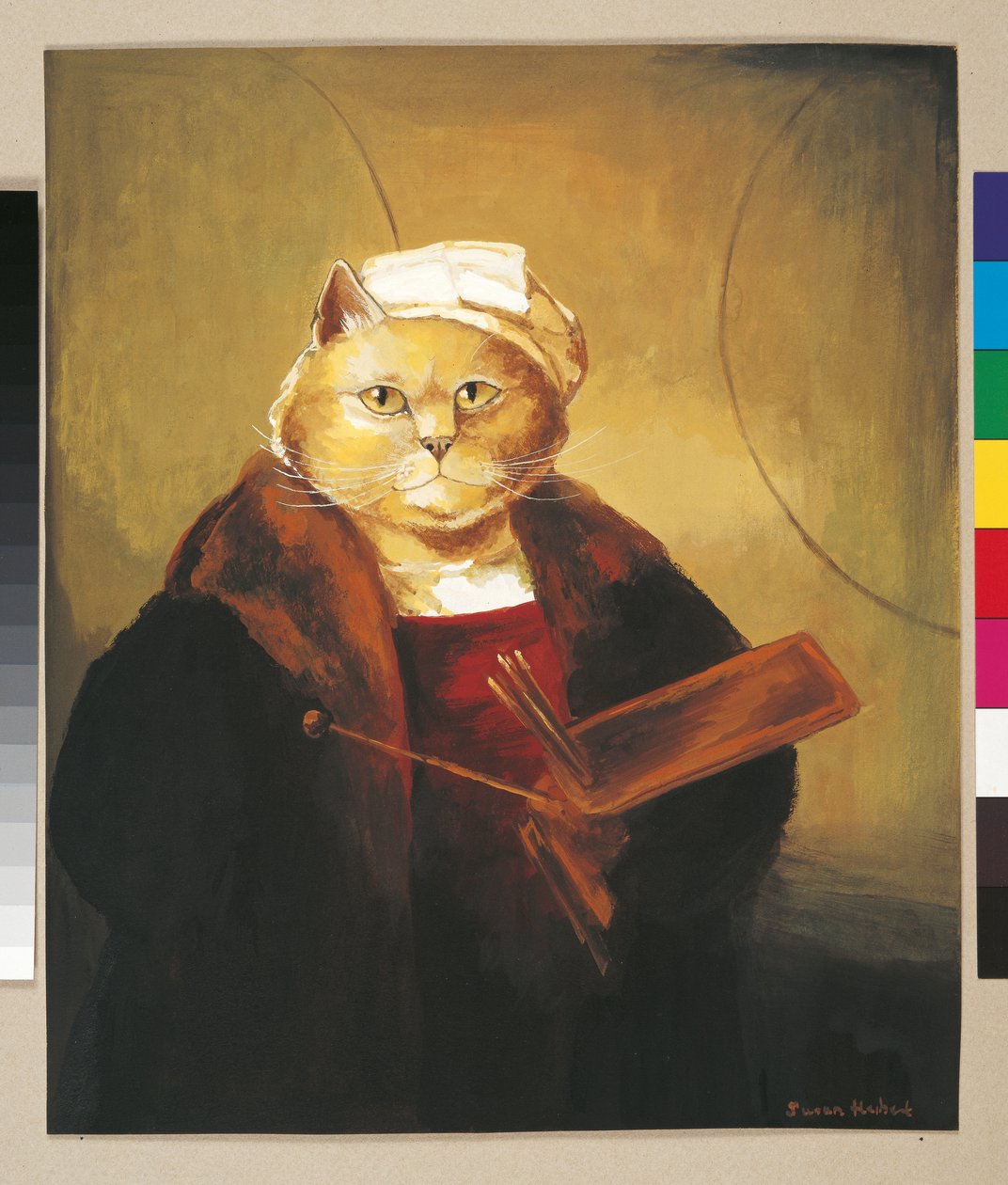 Illustration från Cats Galore! Ett kompendium över kultiverade katter (pub. 2015) av Susan Herbert